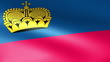 Liechtenstein Flag Waving