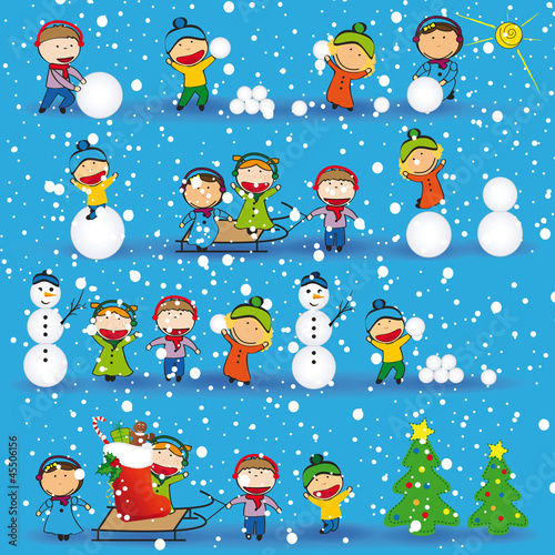 Vector: Happy kids background Happy kids background