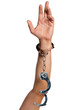 Hand with handcuffs