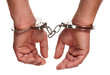 Hand with handcuffs