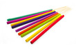 Incense aroma sticks closeup on white background.