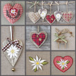 Collage of photos with hearts