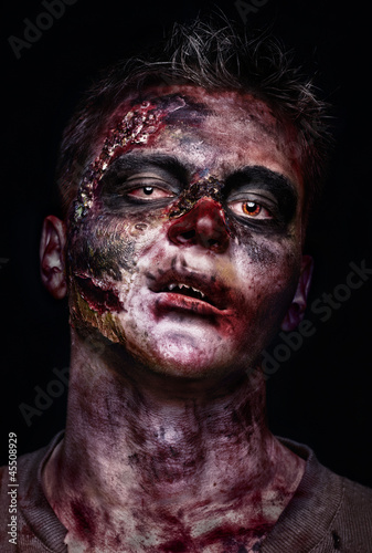 Photo: portrait of scary zombie portrait of scary zombie