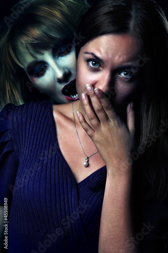 Photo: vampire bites scared girl vampire bites scared girl