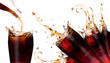 Fresh coke background with splash