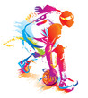 Vector: Basketball player. Vector illustration. Basketball player. Vector illustration.