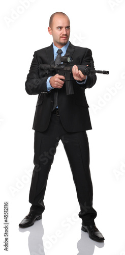 Photo: businessman with rifle businessman with rifle
