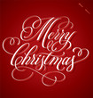 MERRY CHRISTMAS hand lettering (vector)