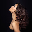 portrait of a girl with beautiful curly hair