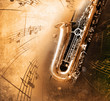 Old Saxophone with dirty background
