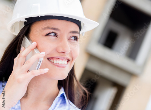 Photo: Engineer talking on the phone Engineer talking on the phone