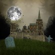 Illustration: Old village and graves Old village and graves
