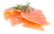 Heap of Salmon on white