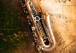 Old Saxophone with dirty background