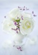 White roses in a vase