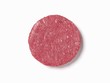 A raw burger, seen from above