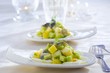 Herring salad with eggs, gherkins and potatoes