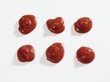 Six dollops of ketchup