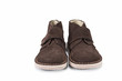 Botas marrones de ante con cierre de velcro