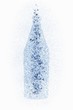 A bottle with water pearls