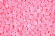 Rose colored chewy candies