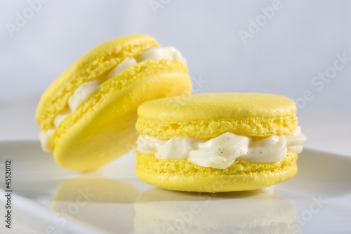 Photo: Two macaroons with vanilla cream Two macaroons with vanilla cream