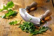 Rocket with a chopping board