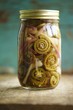 Jar of Pickled Fiddleheads