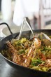 Paella with prawns