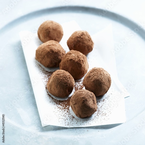 Photo: Chocolate Truffles Coated in Cocoa Powder Chocolate Truffles Coated in Cocoa Powder