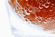 Air bubbles on fruit in a glass