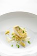 Fried zander with kohlrabi