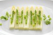 Asparagus salad with spring onions and chervil
