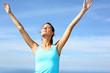 Woman Doing Yoga Exercises In ...
