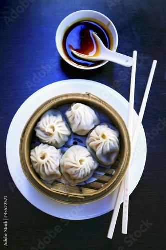 Photo: Dim sum in bamboo steamer (China) Dim sum in bamboo steamer (China)