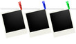 Polaroids an Wäscheleine