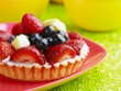 Individual Strawberry and Blueberry Tart