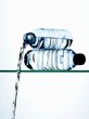 Foto: Water running out of a plastic bottle Water running out of a plastic bottle
