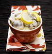 Bowl of Pickled Herring with Lemon