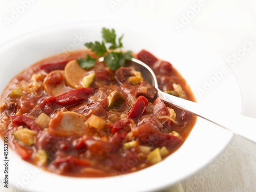 Photo: Borscht (Beetroot soup with meat, Russia) Borscht (Beetroot soup with meat, Russia)