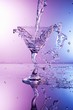 Martini Splashing Into a Glass