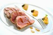 Veal fillet with gravy and gnocchi