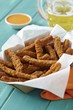 Basket of Chicken Fries with a Mug of Beer