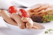 Frankfurters with ketchup