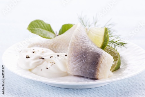 Photo: Soused herring fillets with limes and sour cream Soused herring fillets with limes and sour cream