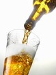 Beer being poured into a glass