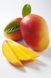 Mango slices and whole mangos