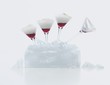 Four coconut cream cocktails