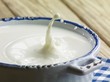 Milk splashing out of a bowl