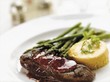 Grilled Steak with Asparagus and Carrot Custard